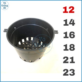 Chậu nhựa đen f12
