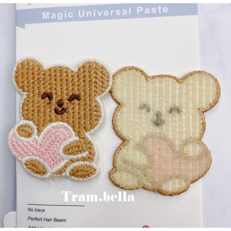 Set 2 miếng dán tóc tự dính dễ thương