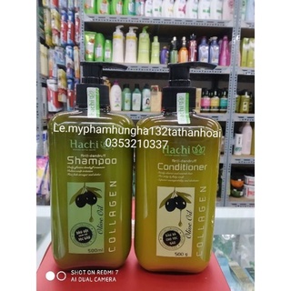 Bộ dầu gội & dầu xả ha chi olive oil 500ml