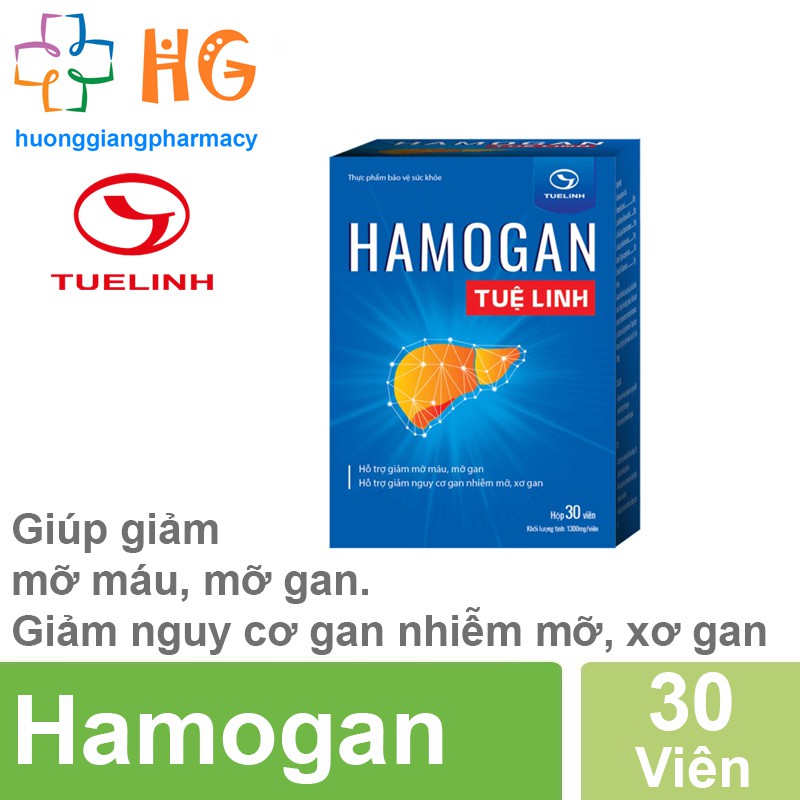 Hamogan - Giúp giảm mỡ máu, mỡ gan. Hỗ trợ giảm nguy cơ gan nhiễm mỡ, xơ gan