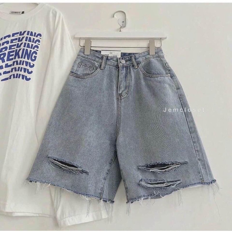 [ Mã FAMAYWA giảm 10K đơn 50K] 🌟Quần Jeans Ngố Nữ Rách 3 | BigBuy360 - bigbuy360.vn