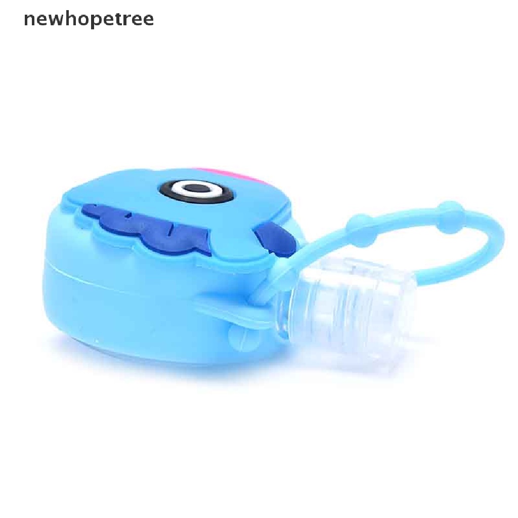 Vỏ Bọc Chai Nước Rửa Tay 30ML Bằng Silicon Gel Hình Tròn Họa Tiết Hoạt Hình