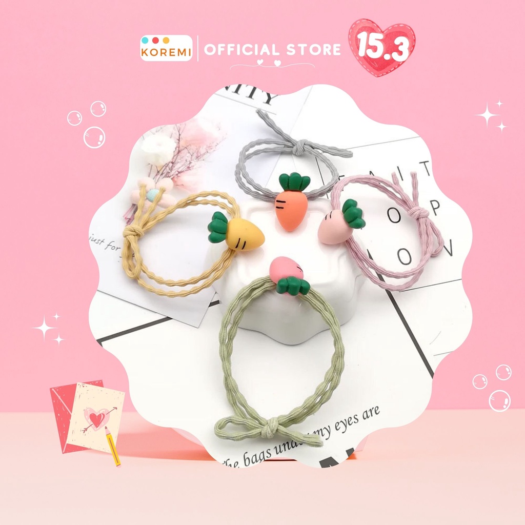 [GIÁ SẬP SÀN] Thun cột tóc hình cà rốt style Hàn Quốc hot trend 2020