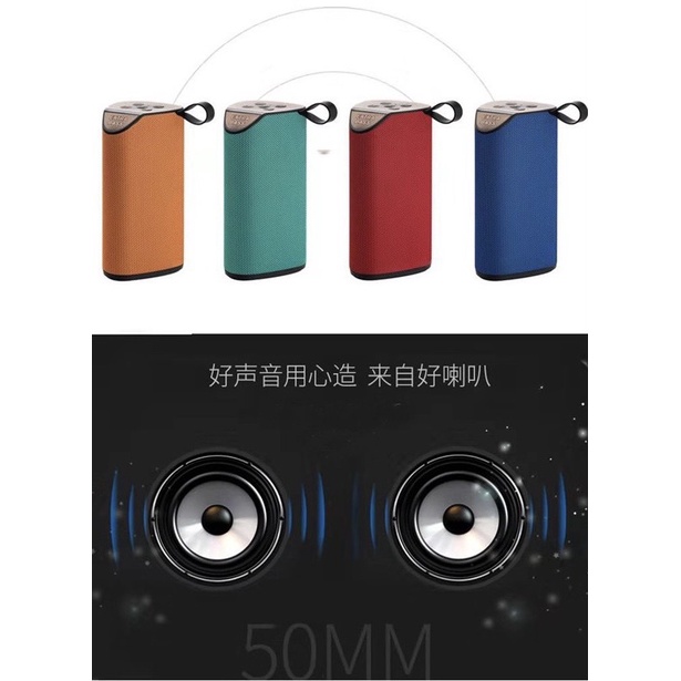 Loa Bluetooth cao cấp TG-111 nhỏ gọn âm thanh Stereo, Loa cầm tay không dây - kèm dây cầm - hàng chính hãng