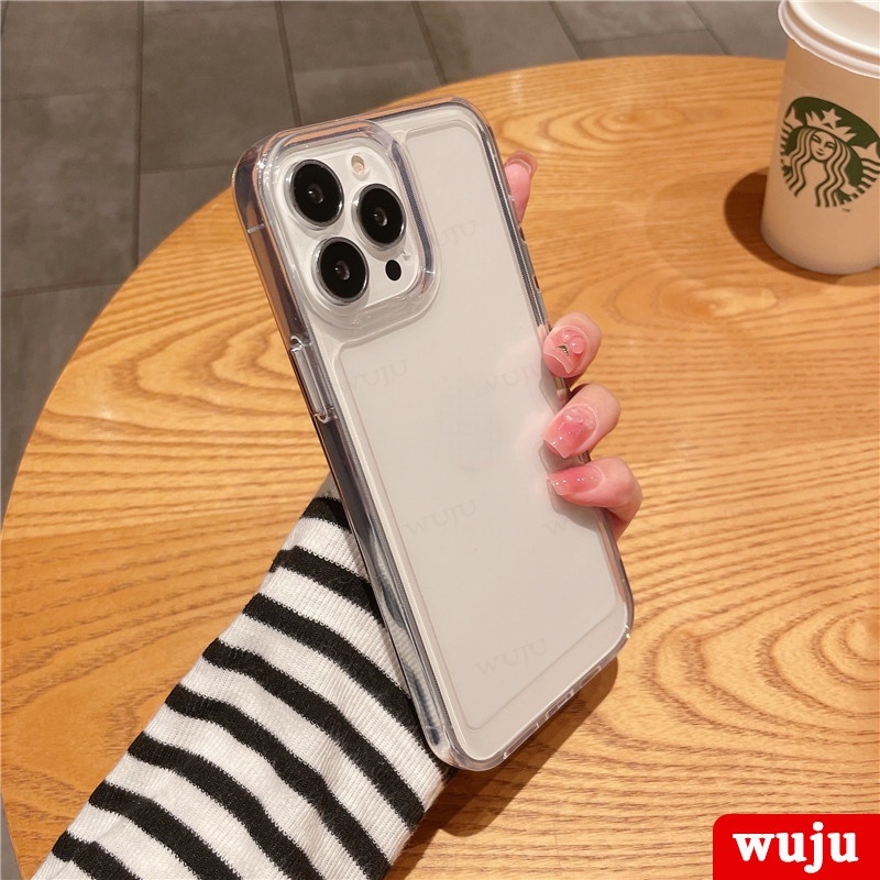 WUJU Ốp Điện Thoại Trong Suốt Chống Sốc Tương thích với Cho iPhone 11 12 13 Pro Max XS Max XR X 7 8 Plus SE 2020 2022