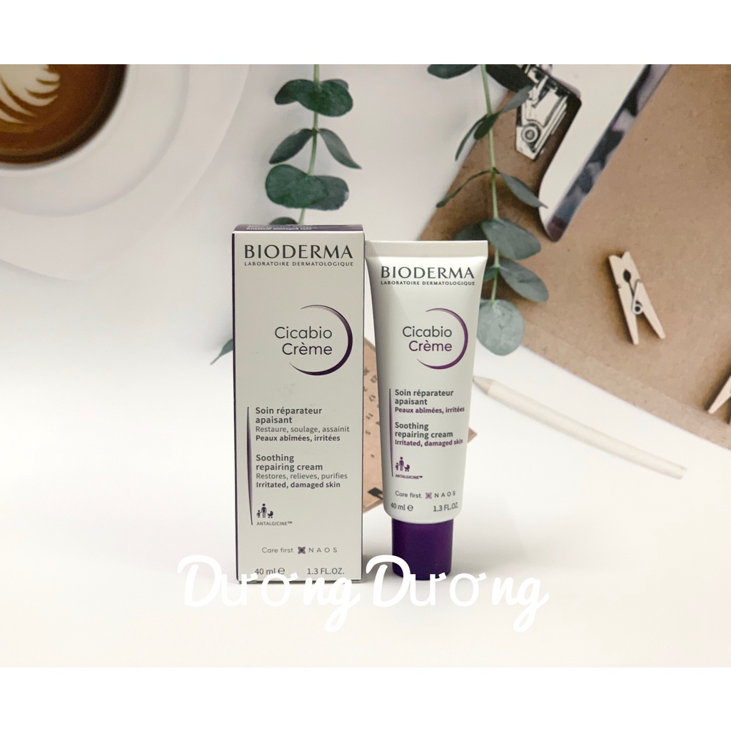 Kem dưỡng phục hồi da Bioderma Cicabio Creme 40ml Tím [Chính Hãng]