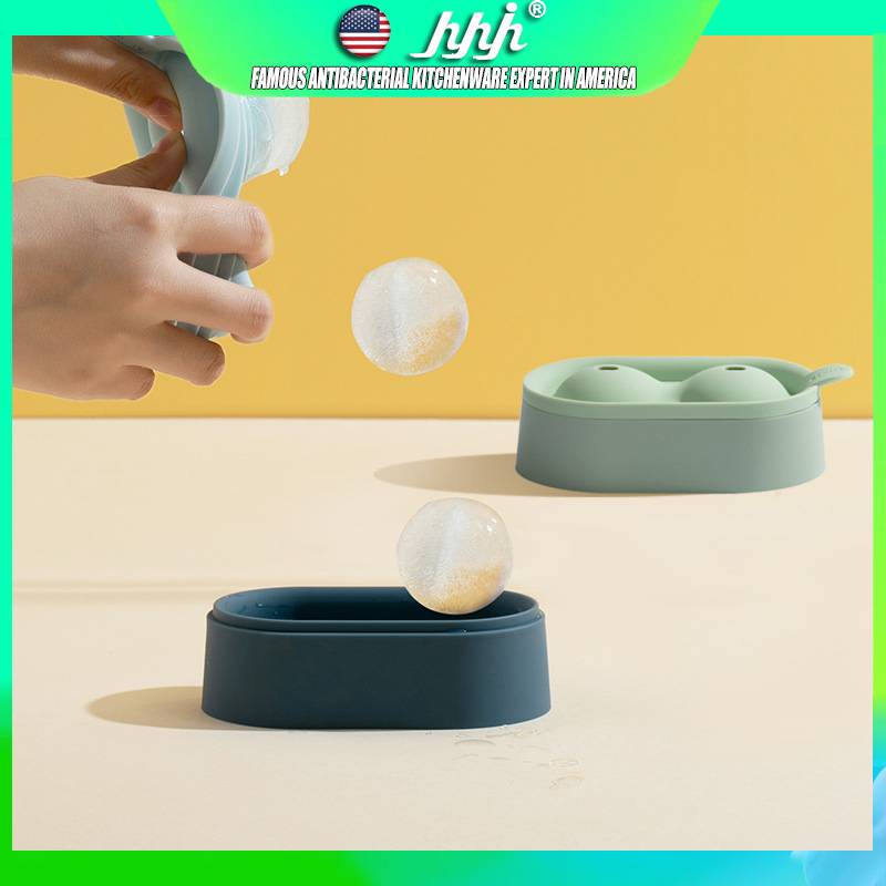 HYHJH  5cm Đôi khúc côn cầu trên băng Thực phẩm Lớp Silicone Ice Cao su Ice Cubes Dễ dàng làm sạch khuôn đá