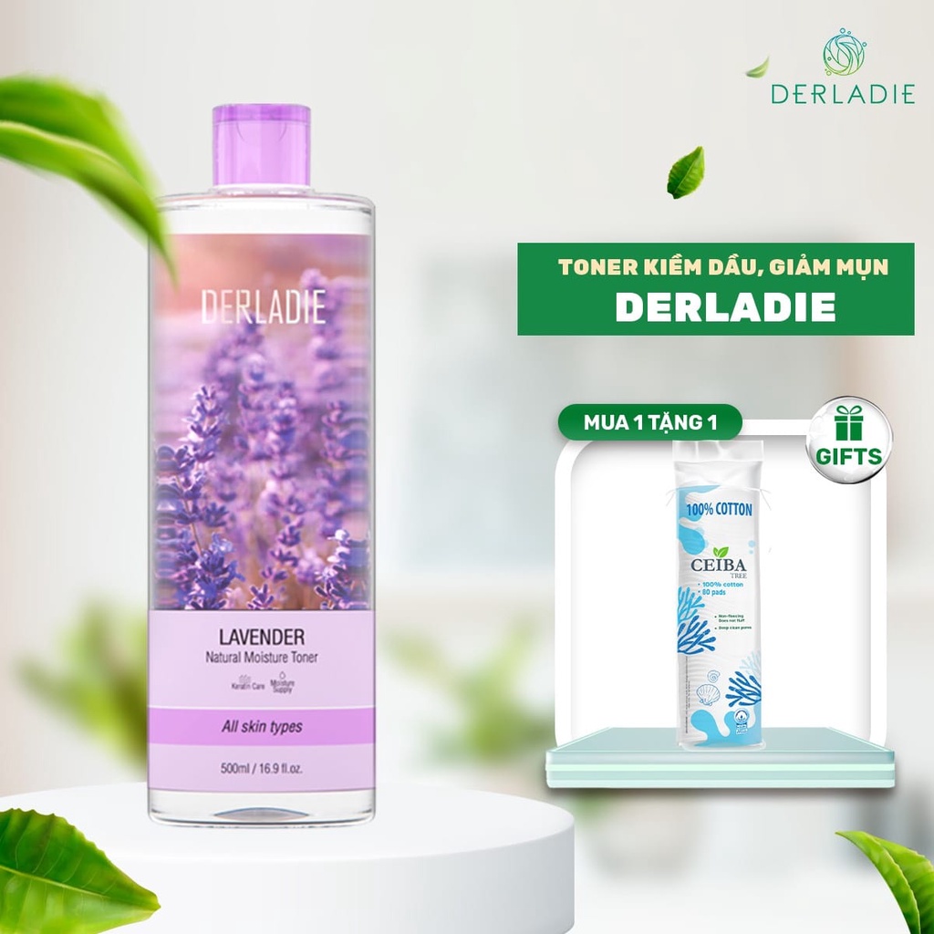 Nước tẩy trang &amp; Hoa hồng Derladie Cleansing Water WITCH HAZEL