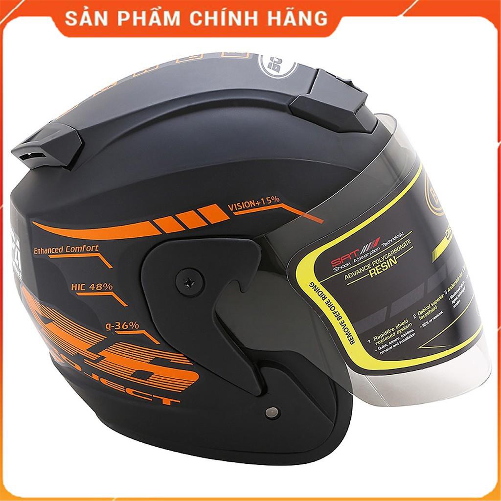 Mũ bảo hiểm 3/4 đầu có kính 46 PRO Bopa Chính hãng - Bảo hành 12 tháng