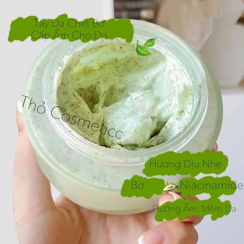 5903 A7  Tẩy Tế Bào Chết, Da Chết Chiết Xuất Bơ Trà Xanh Mẫu Mới Giúp Da Sáng Mịn Màng Giảm Thâm Sạm