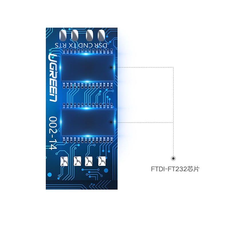 Cáp lập trình Console USB to RJ45 FTDI Ugreen 50773