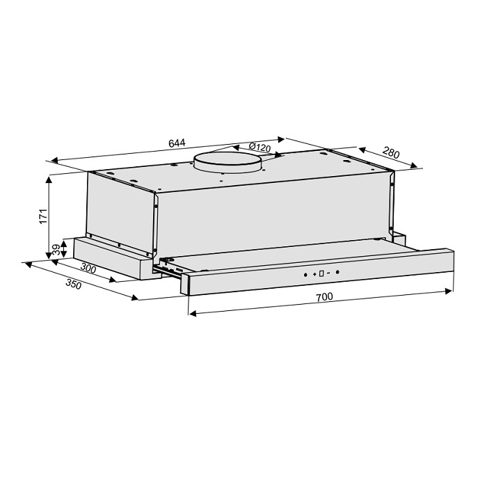 Máy hút mùi Lorca TA 3005C -70 cm (46 dbA) - Bảo hành 3 năm