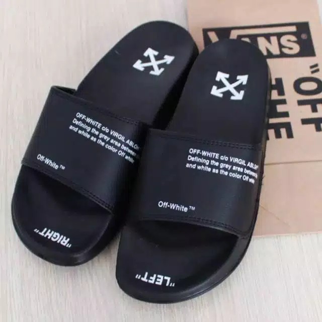 Dép sandal Off-white màu đen thời trang cho nam
