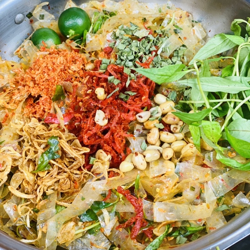 Bánh Tráng Trộn Full Topping, Rau, Tắc - Nguyên Liệu Ngon Mới Tại Xưởng ÔNG BỐN