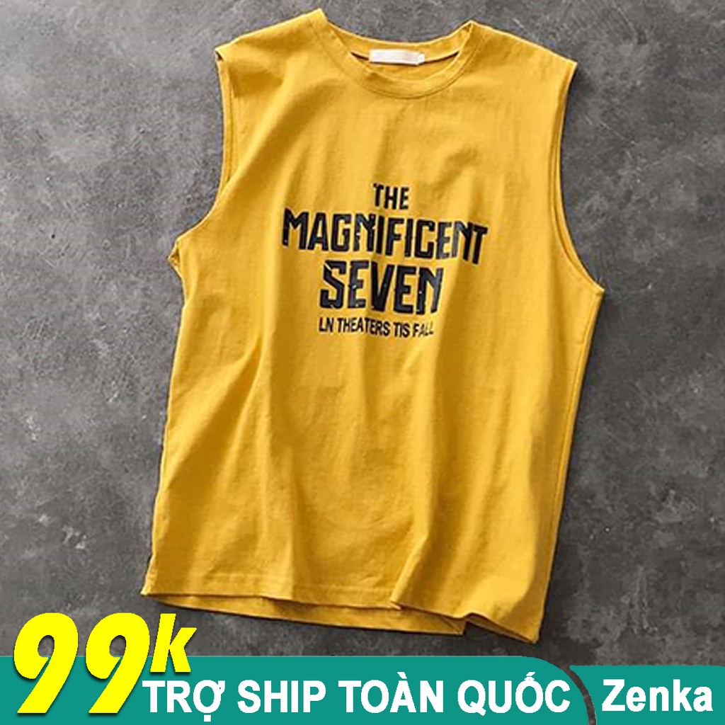 Áo thun ba lỗ nam, tanktop 006Tk.IN, chuẩn gym mặc nhà dạo phố - In Logo nhiều màu - Thun cotton thoáng mát