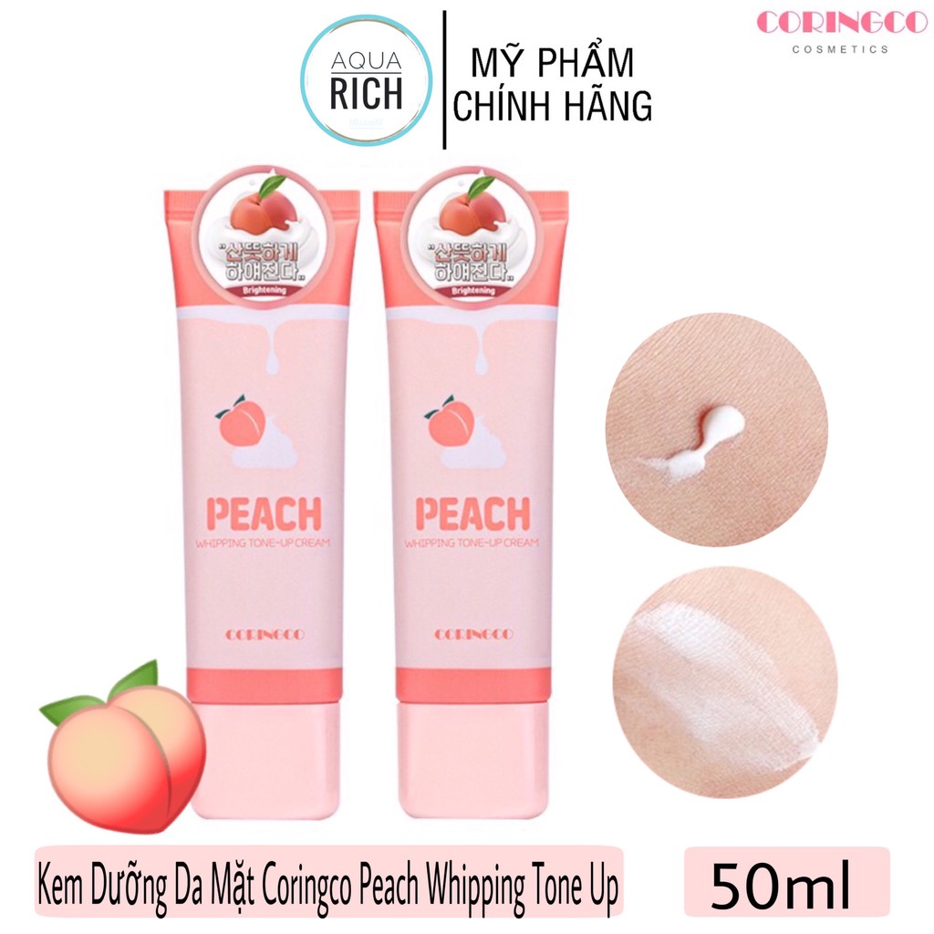 Kem Dưỡng Da mặt Coringco Peach Whipping tone up Cream 50ml