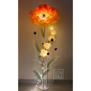 Hoa khổng lồ poppy + hoa chùm handmade