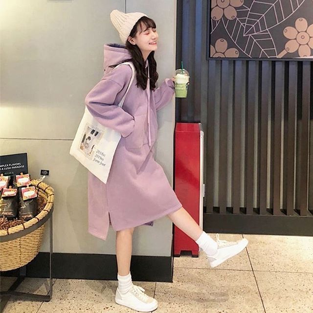 Vây hoodies xẻ tà