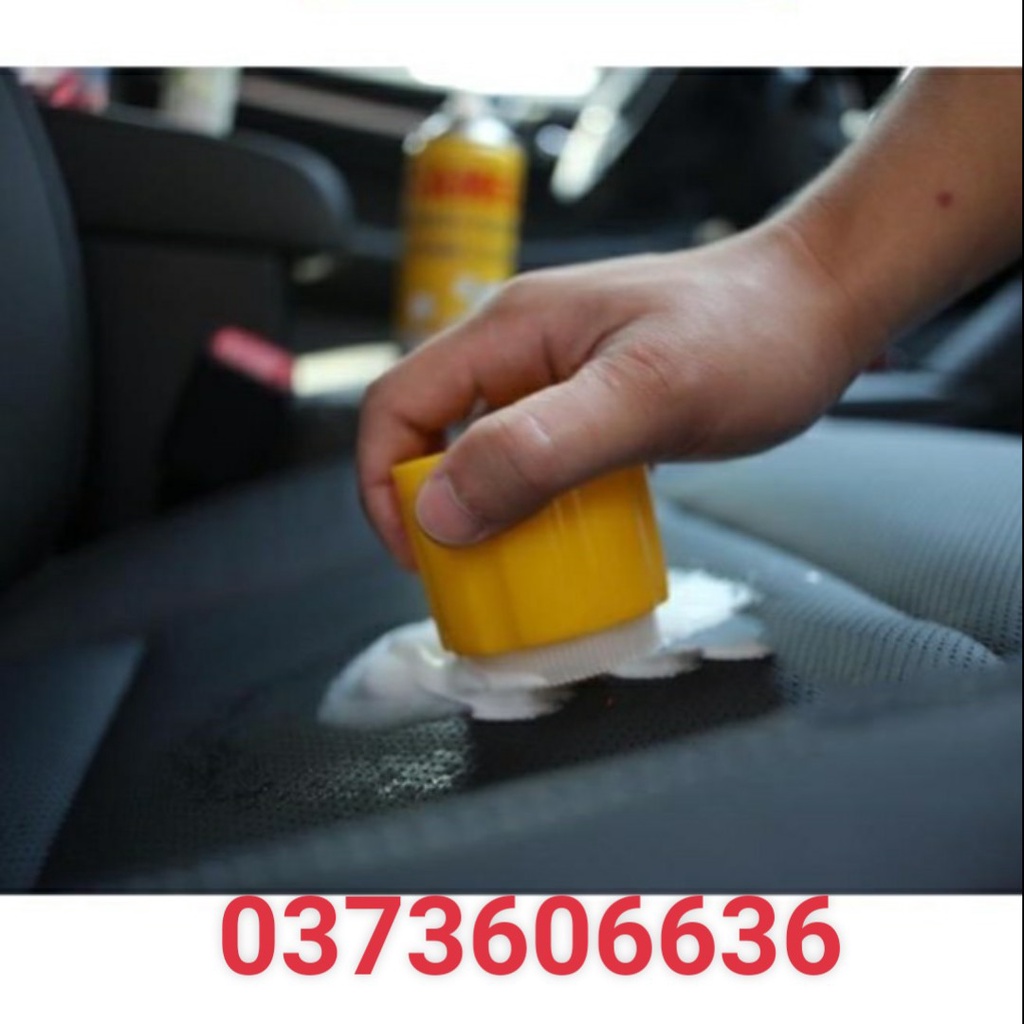Chai vệ sinh nội thất ô tô đa năng dạng bọt Camel Vệ Sinh Ghế Da Nội Thất Ô Tô Foam Cleaner Màu Vàng chai 650ml