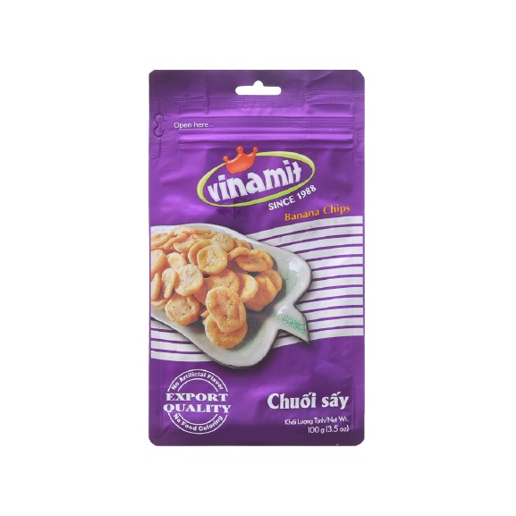 Chuối sấy giòn Vinamit gói 100g