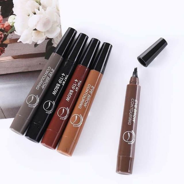Chì kẻ mày, Bút kẻ lông mày gẩy sợi 4 ngòi nét mảnh lâu trôi Eye Brow Contouring 5g | BigBuy360 - bigbuy360.vn