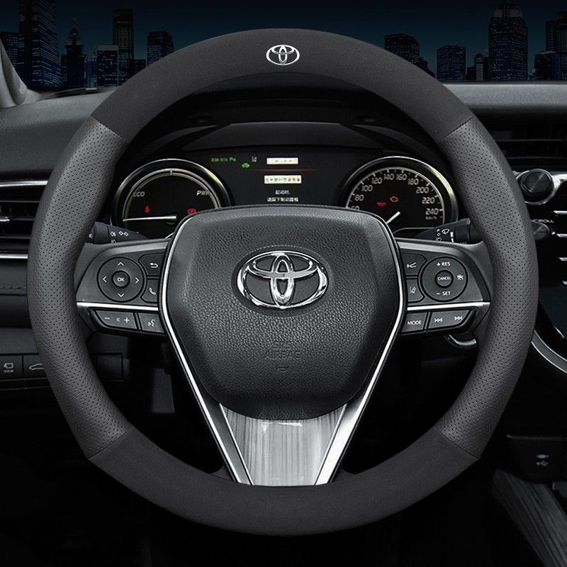 Vỏ Bọc Vô Lăng Bằng Da Thoáng Khí Cho toyota vios yaris innova avanza fortuner chr estima harrier wish alphard camry corolla altis hilux 2018 2019 2020 2021