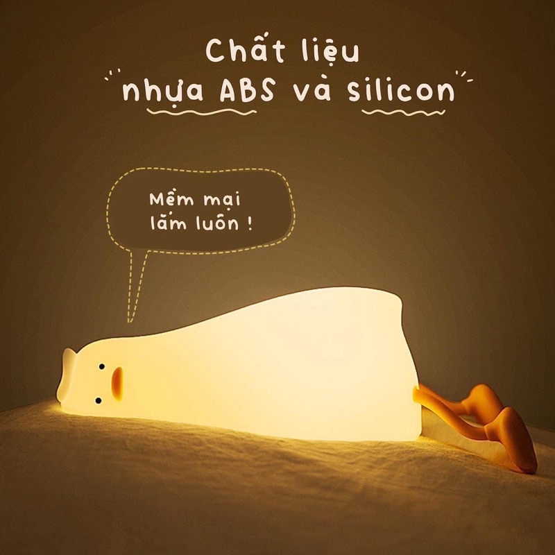 Đèn ngủ con vịt lười silicon - Một chút xinh