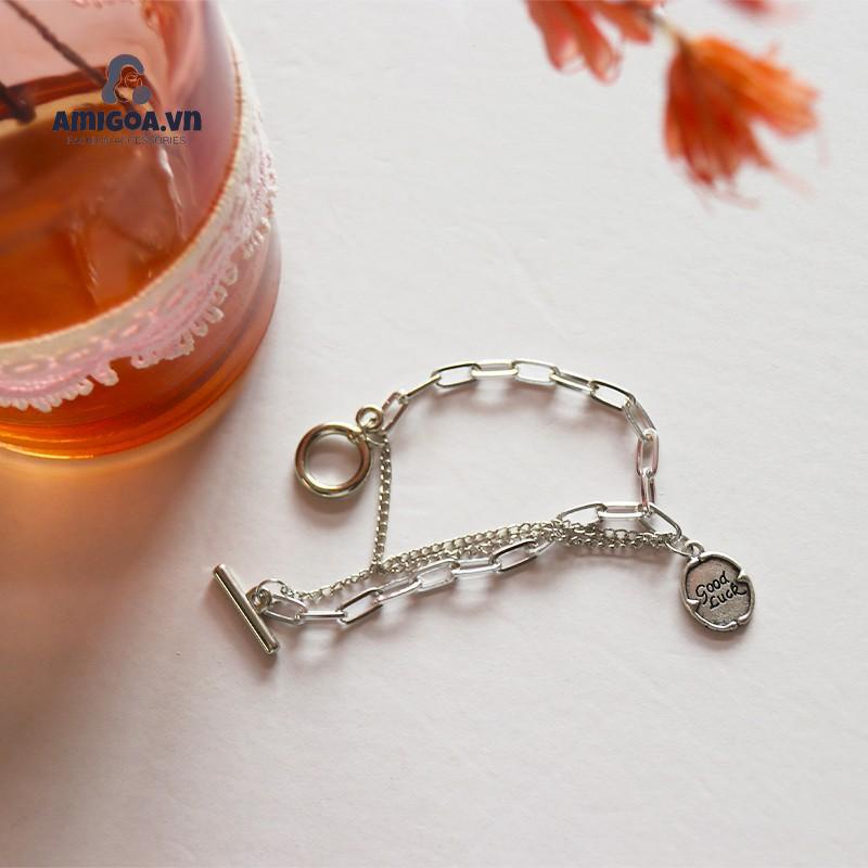 ✨✨Vòng Tay Có Khóa May Mắn OT Phong Cách Hip Hop Cho Nữ
