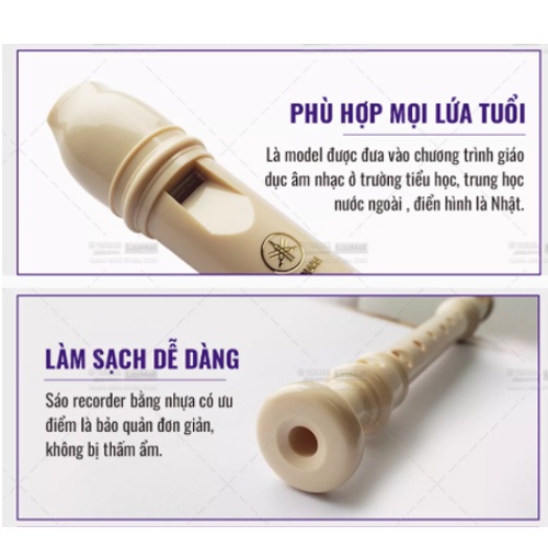 Sáo Dọc Recorder Yamaha YRS-24B - Chất Liệu Ngà oi Nhân Tạo