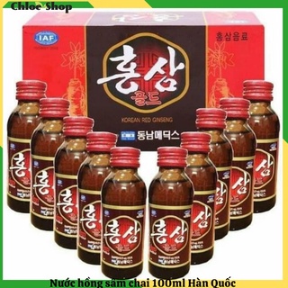 Nước hồng sâm chai hàn quốc hộp 10 chai x 100ml