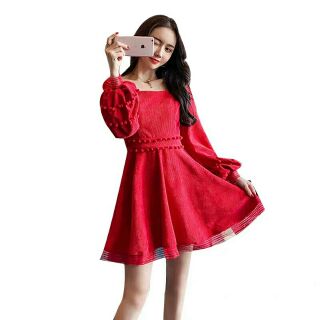 Váy  tay bồng  ( Hàng order) BHGT