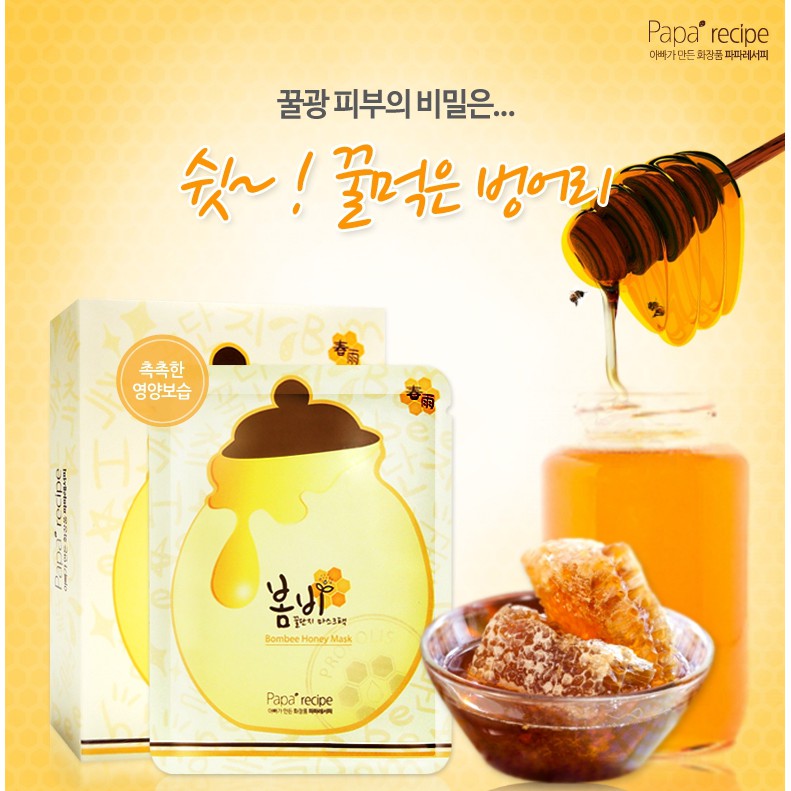 Set 10 Mặt nạ mật ong Papa Recipe Bombee Honey Mask