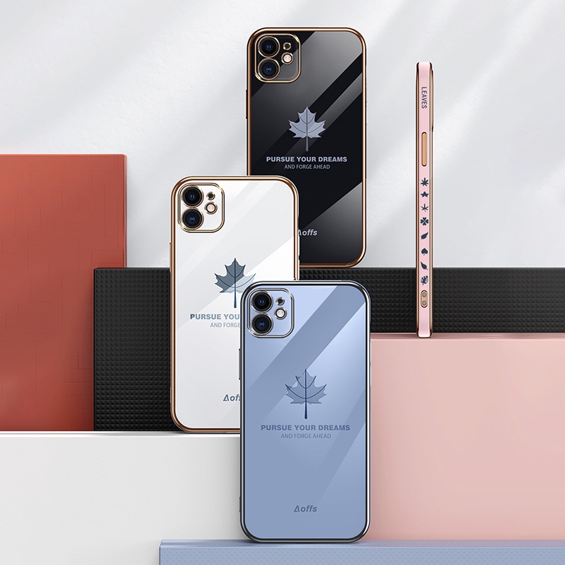 Ốp điện thoại TPU mềm chống rơi họa tiết lá phong cho Xiaomi Poco F3 Poco F4 Redmi K50 K50 Pro Redmi K40 K40 Pro K40s Redmi 9 9A Mi 11 Lite 5G NE Mi 10T Pro