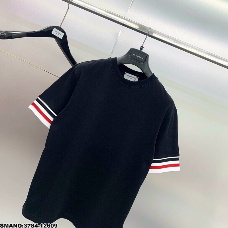 Áo phông Thom sọc ống tay unisex tay lỡ girl cháy phố Video Cận Chất