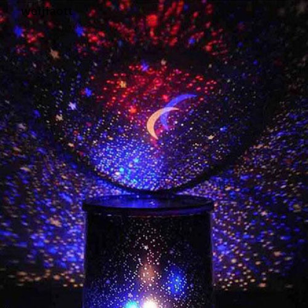 weijiaott Romantic LED Cosmos Star Master Sky Starry Night Projector Bed Light Lamp Gift WT
