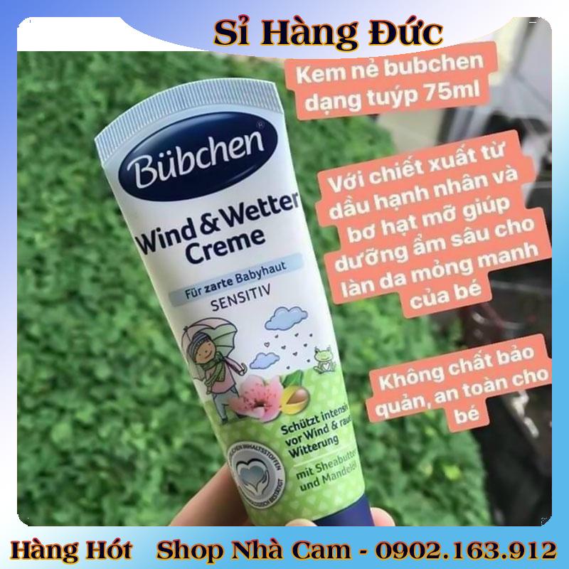 Kem dưỡng da chống nẻ dưỡng ẩm toàn thân buchen wind &amp; wetter Creme 75ml chính hãng đức dành cho trẻ em trẻ sơ sinh