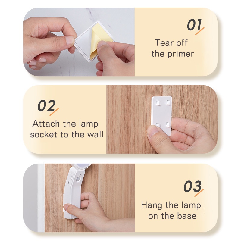 Đèn LED Ban Đêm Cảm Biến Chuyển Động 360 Độ Sạc USB° Đèn Led Xoay Chiếu Sáng Cầu Thang / Hành Lang / Phòng Ngủ / Nhà Bếp / Phòng Tắm