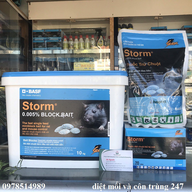 Thuốc diệt chuột Storm 1kg (loại tách thùng 10kg)