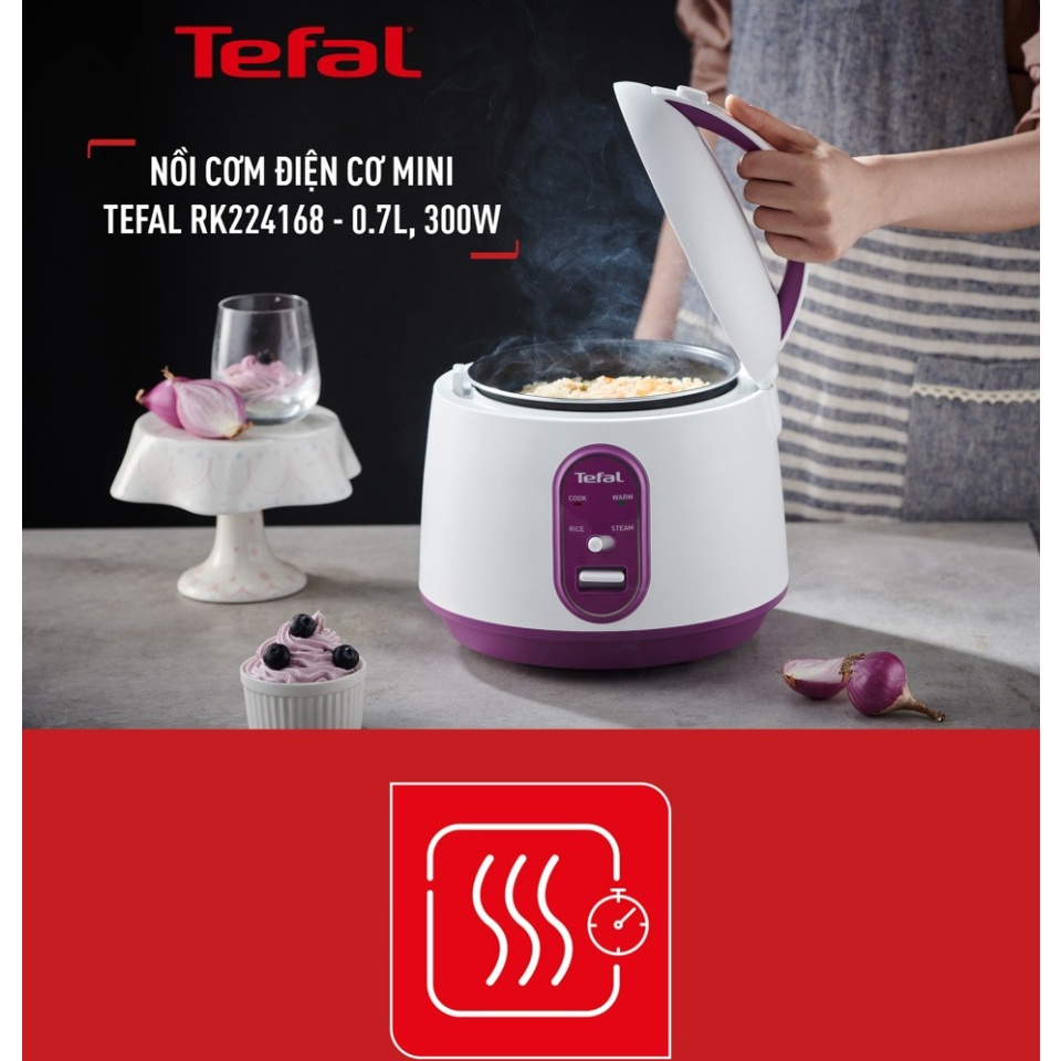 Nồi cơm điện mini chống dính 0.7L Tefal RK224168 300W - Hàng chính hãng