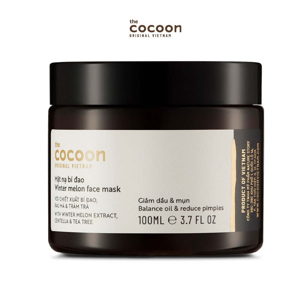 Mặt nạ bí đao cocoon 100ml giúp giảm mụn ẩn mụn đầu đen mụn cám