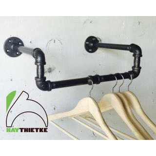Thanh treo quần áo cho shop bằng ống nước