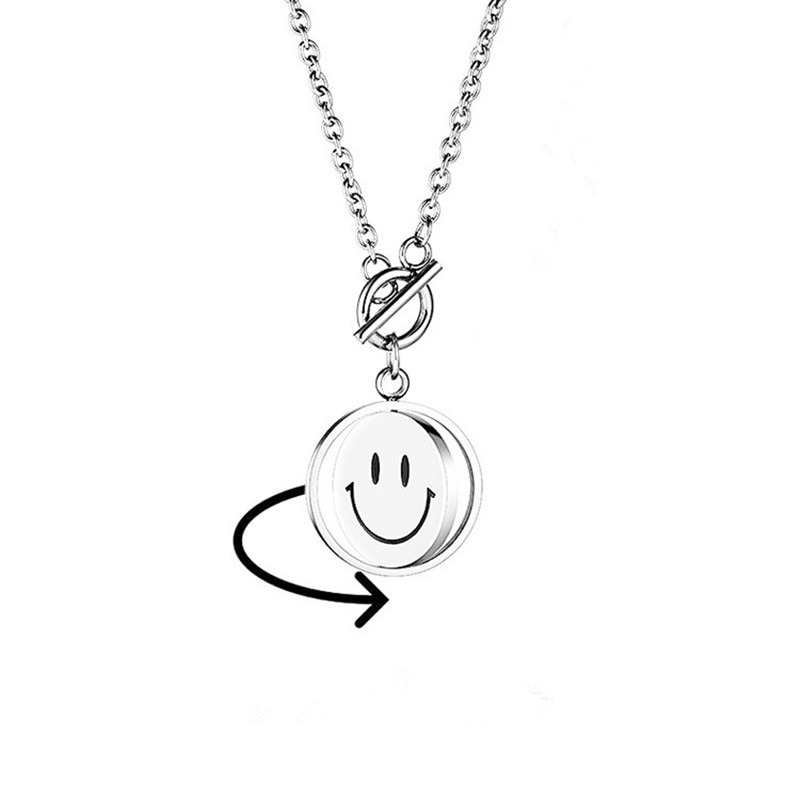 Dây chuyền hình mặt cười phong cách hip hop dành cho nữ