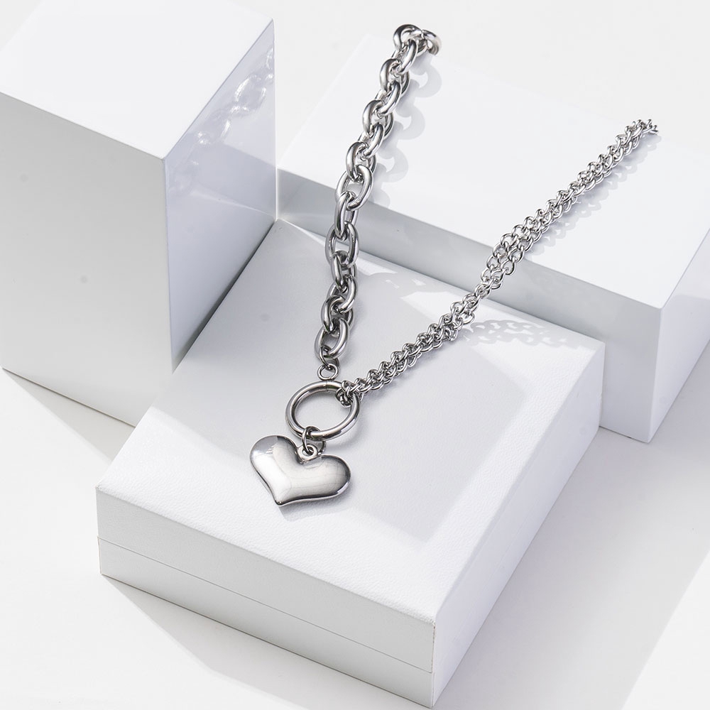 Dây Chuyền Inox Hình Trái Tim Cá Tính Thời Trang Cho Nữ | BigBuy360 - bigbuy360.vn