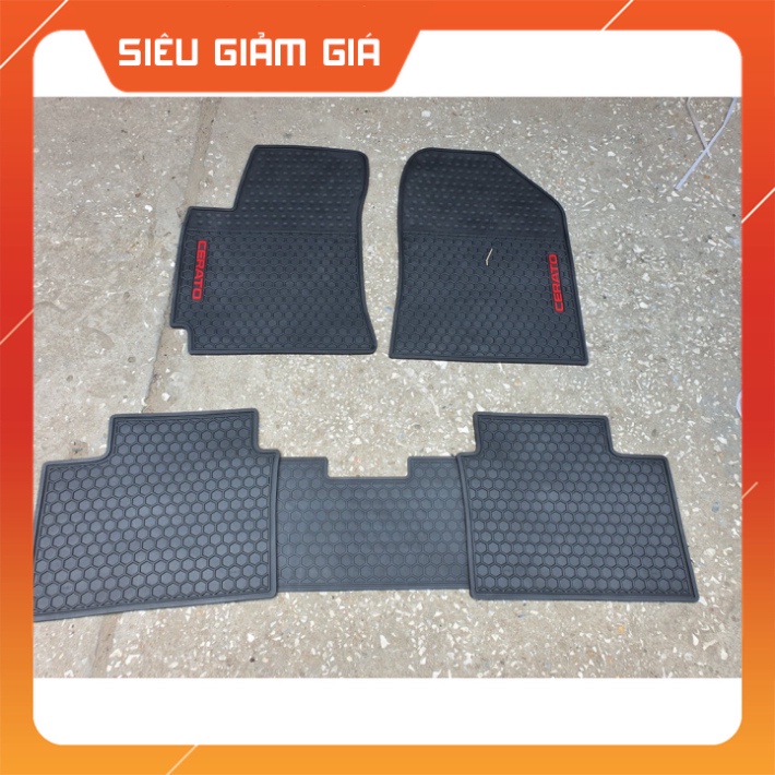 Thảm cao su theo xe Cerato 2019, 2021 cao cấp, thảm để chân cao su theo xe Cerato 2019 - 2021