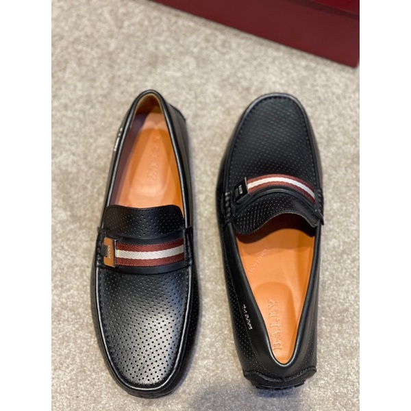 Giày tây lười cho nam thương hiệu Bally cao cấp da thật thiết kế lịch lãm