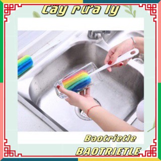 Cây rửa ly 7 màu tạo bọt tiện lợi