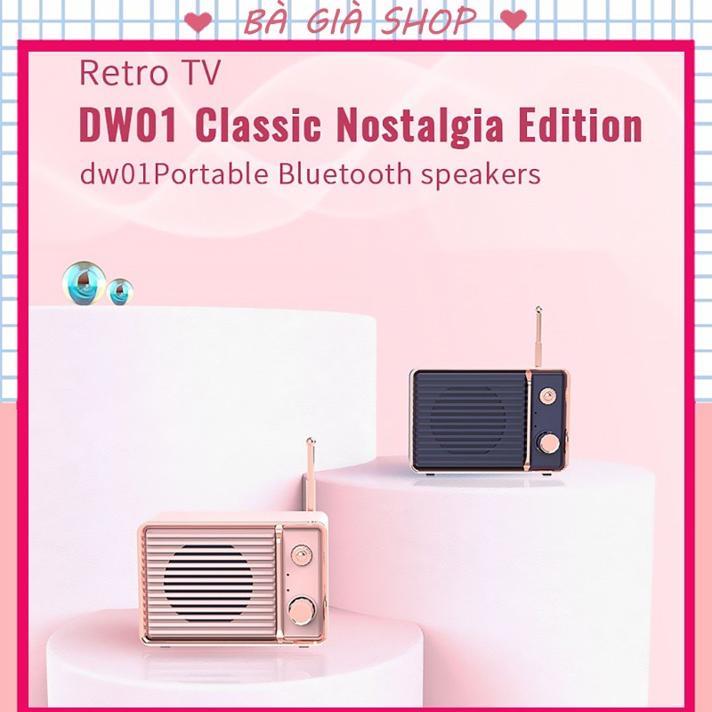 Loa Bluetooth Mini Dw01 Phong Cách Retro