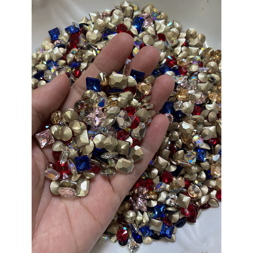 Đá khối nail , đá khối móng mix nhiều màu , lẻ màu