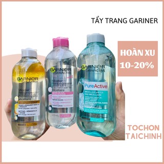  Nước tẩy trang Garnier Micellar - Hàng Pháp 3 màu