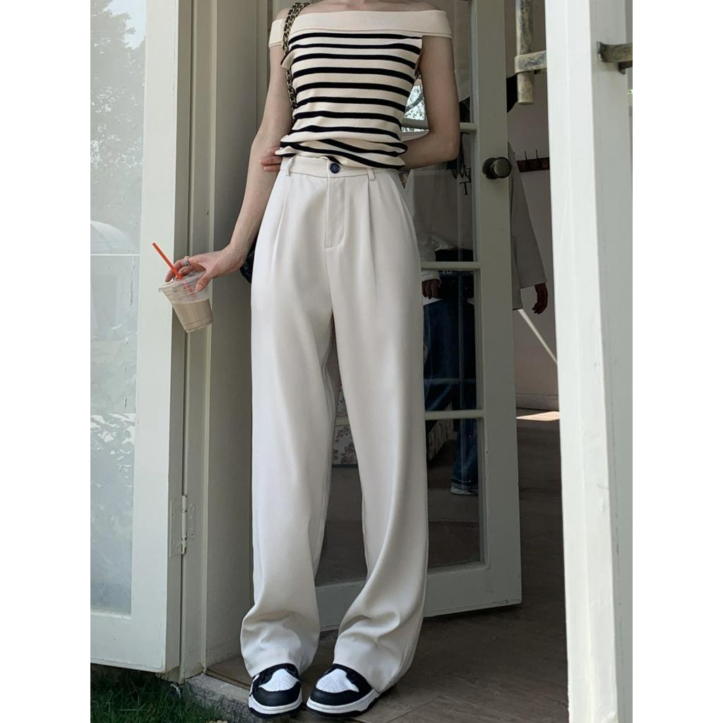 Quần Dài Ống Rộng Lưng Cao Thời Trang Mùa Xuân 62237
